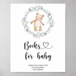 Watercolor beer voor baby poster