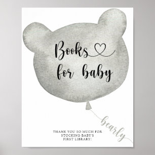 Watercolor Beerballon, poster voor babyboeken