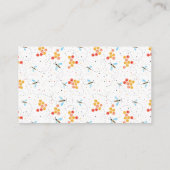 Watercolor Bee's Diaper Raffle Tickets Informatiekaartje (Achterkant)