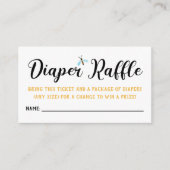 Watercolor Bee's Diaper Raffle Tickets Informatiekaartje (Voorkant)