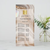 Watercolor Beige goud Prijslijst Menu (Staand voorkant)