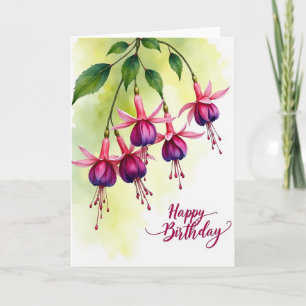 Watercolor Bel Verjaardagskaart Kaart