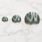 Watercolor Beren Rustieke Wildernis Bruiloft Confetti (Achterkanten)