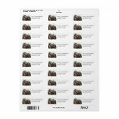 Watercolor Beren Rustieke Wildernis Bruiloft Etiket (Full Sheet)