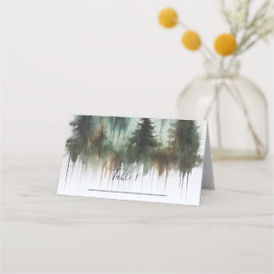 Watercolor Beren Rustieke Wildernis Trouw Zittijdk Plaatskaartje