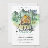 Watercolor Berg Bachelorette Weekend Kaart (Voorkant)