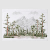 Watercolor Berg en Bos Tissuepapier (Voorkant)
