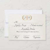 Watercolor Berg & Monogram RSVP Kaartje (Achterkant)