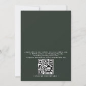 Watercolor Bergbos Rustieke QR Code Trouwen Kaart (Achterkant)
