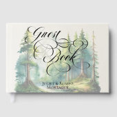 Watercolor Bergen Bruiloft Gastenboek (Voorkant)