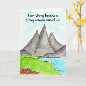 Watercolor Bergen Kaart (Gele Bloem)