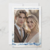 Watercolor Bergen Rustic Trouwkaart Save the Date (Voorkant)