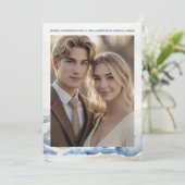 Watercolor Bergen Rustic Trouwkaart Save the Date (Staand voorkant)