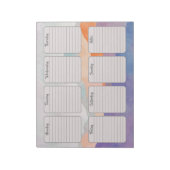 Watercolor Bergen Weekplanner Uitscheurbaar Notitieblok (Linkerzijde)