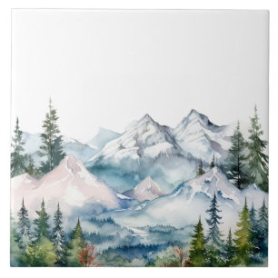 Watercolor Bergen Winter Tegeltje