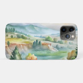 Watercolor berglandschap Case-Mate iPhone case (Achterkant (horizontaal))