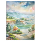 Watercolor berglandschap klembord (Achterkant)