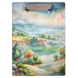 Watercolor berglandschap klembord