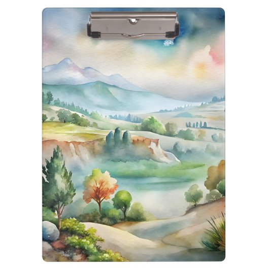 Watercolor berglandschap klembord (Voorkant)