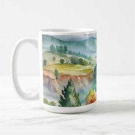 Watercolor berglandschap koffiemok