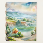 Watercolor berglandschap planner (Voorkant)