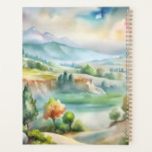 Watercolor berglandschap planner (Achterkant)