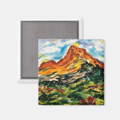 Watercolor bergmagneet magneet (Voorkant / Achterkant)