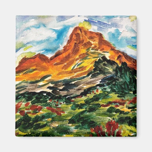 Watercolor bergmagneet magneet (Voorkant)