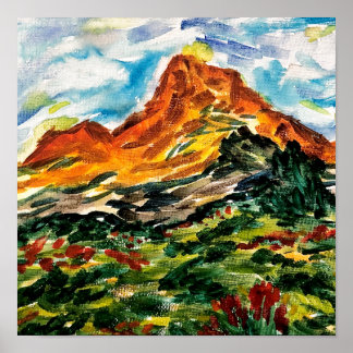 Watercolor bergprint poster