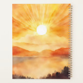 Watercolor Bergzonsondergang Planner (Achterkant)