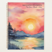 Watercolor Bergzonsondergang Planner (Voorkant)