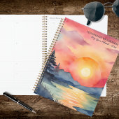 Watercolor Bergzonsondergang Planner