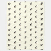 Watercolor Bernedoodle fleece deken (Voorkant)