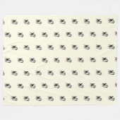 Watercolor Bernedoodle fleece deken (Voorkant (Horizontaal))