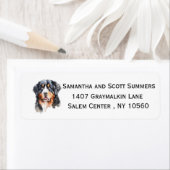 Watercolor Berner Sennenhond Etiket (Insitu)