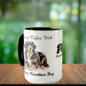 Watercolor Bernese Mountain Dog personalize Mok