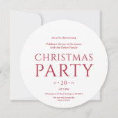 Watercolor Berry Branch Christmas Party Kaart (Achterkant)