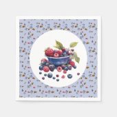 Watercolor Berry Sweet Blueberries Baby Shower Servet (Voorkant)
