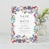 Watercolor Besjesummer Bruiloft Save The Date (Staand voorkant)
