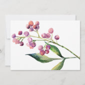 Watercolor Bessen & Knoppen Gelukkig Altijd Na Kaart (Achterkant)