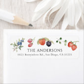 Watercolor Bessen Retouradres Etiket (Insitu)