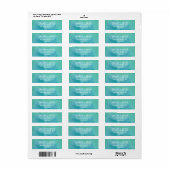 Watercolor Bestemming Strand Bruiloft Adreslabel Etiket (Full Sheet)