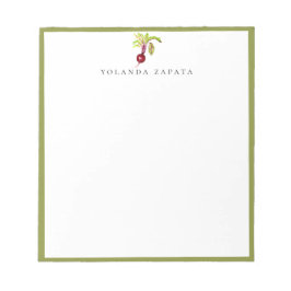 Watercolor Biet Groen Omlijst Notitieblok