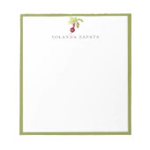 Watercolor Bietgroen Omlijst Notitieblok (Voorkant)