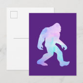 Watercolor Bigfoot Aankondigingskaart (Voorkant / Achterkant)