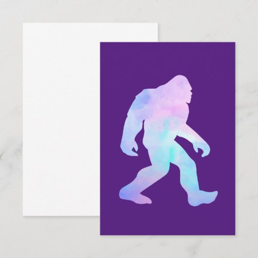 Watercolor Bigfoot Informatiekaartje (Voorkant / Achterkant)