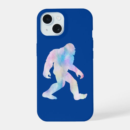Watercolor Bigfoot iPhone 15 Case (Achterkant)