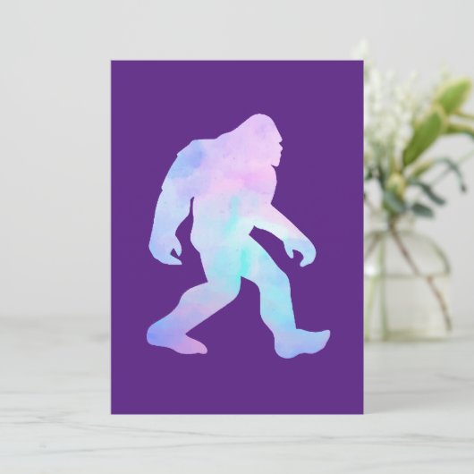 Watercolor Bigfoot       Kaart (Staand voorkant)