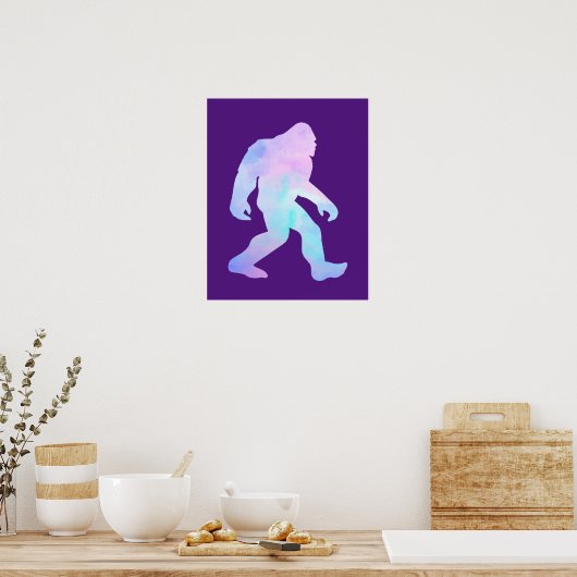 Watercolor Bigfoot Poster (Keuken)