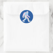 Watercolor Bigfoot Ronde Sticker (Tas)